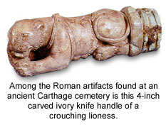 carved ivory knife handle