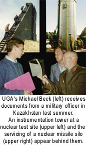 Student receives documents from Soviets